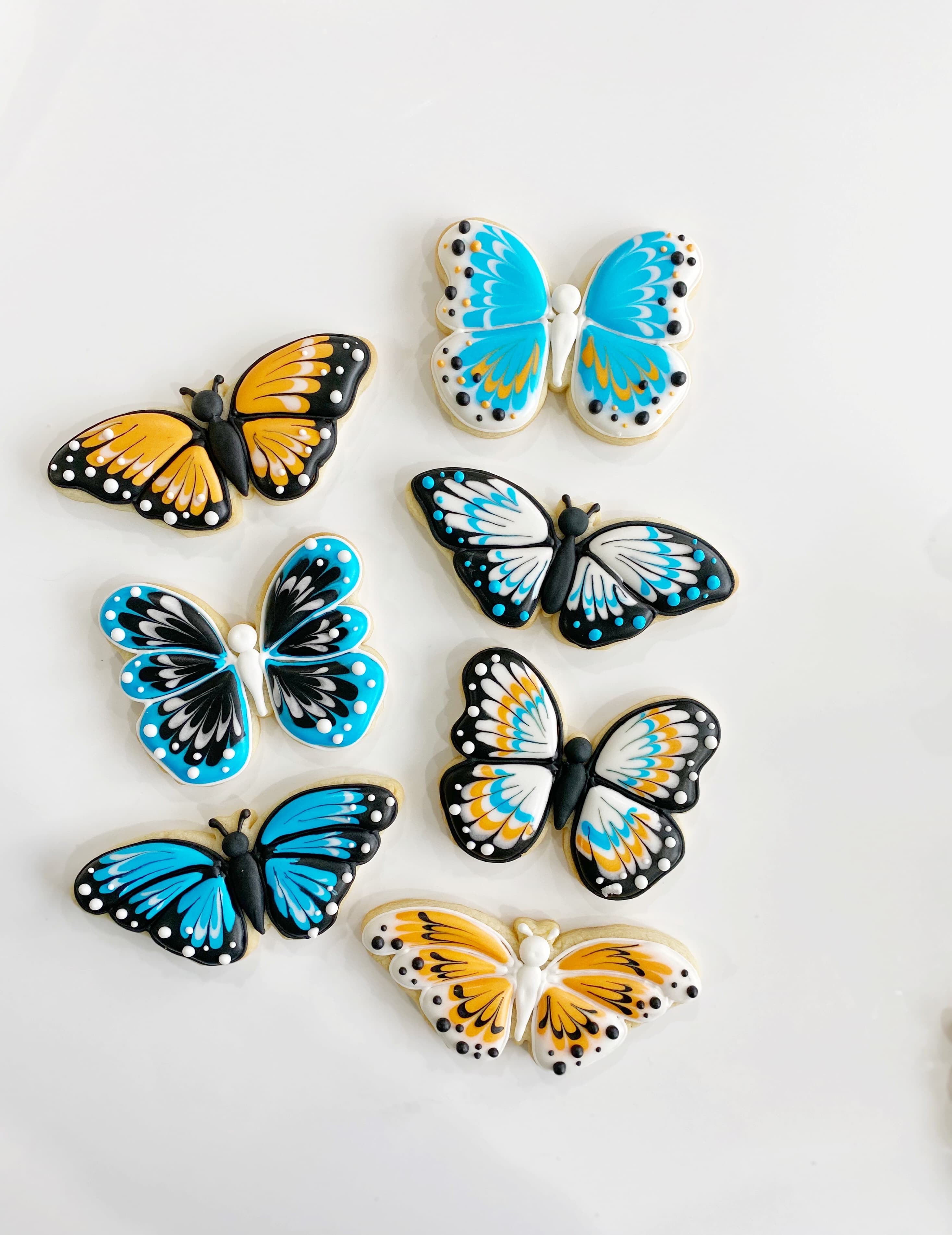 butterfly royal icing cookies