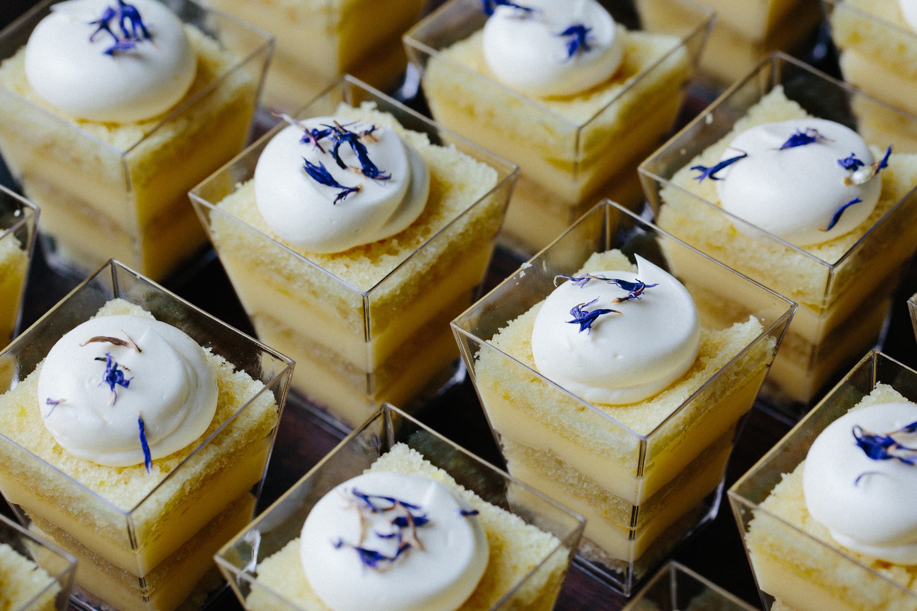 lemon cake cups with meringue