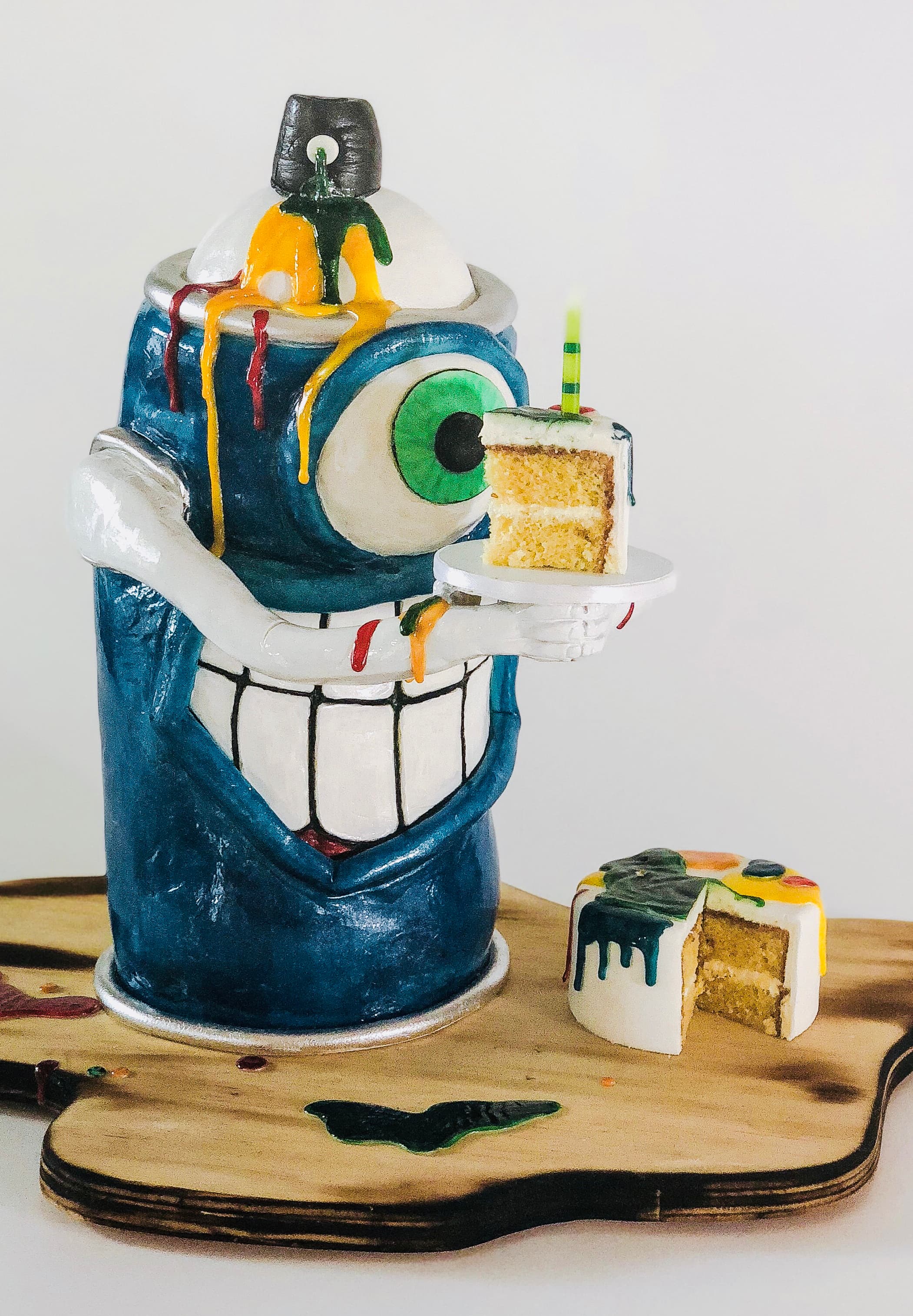 spray paint can birthday cake